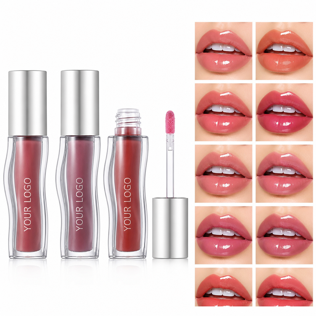 Lip Gloss Private Label Argan Oil Infused Lab OEM ODM Customized Texture Organic Ingredients Makeup Manufacturer Services