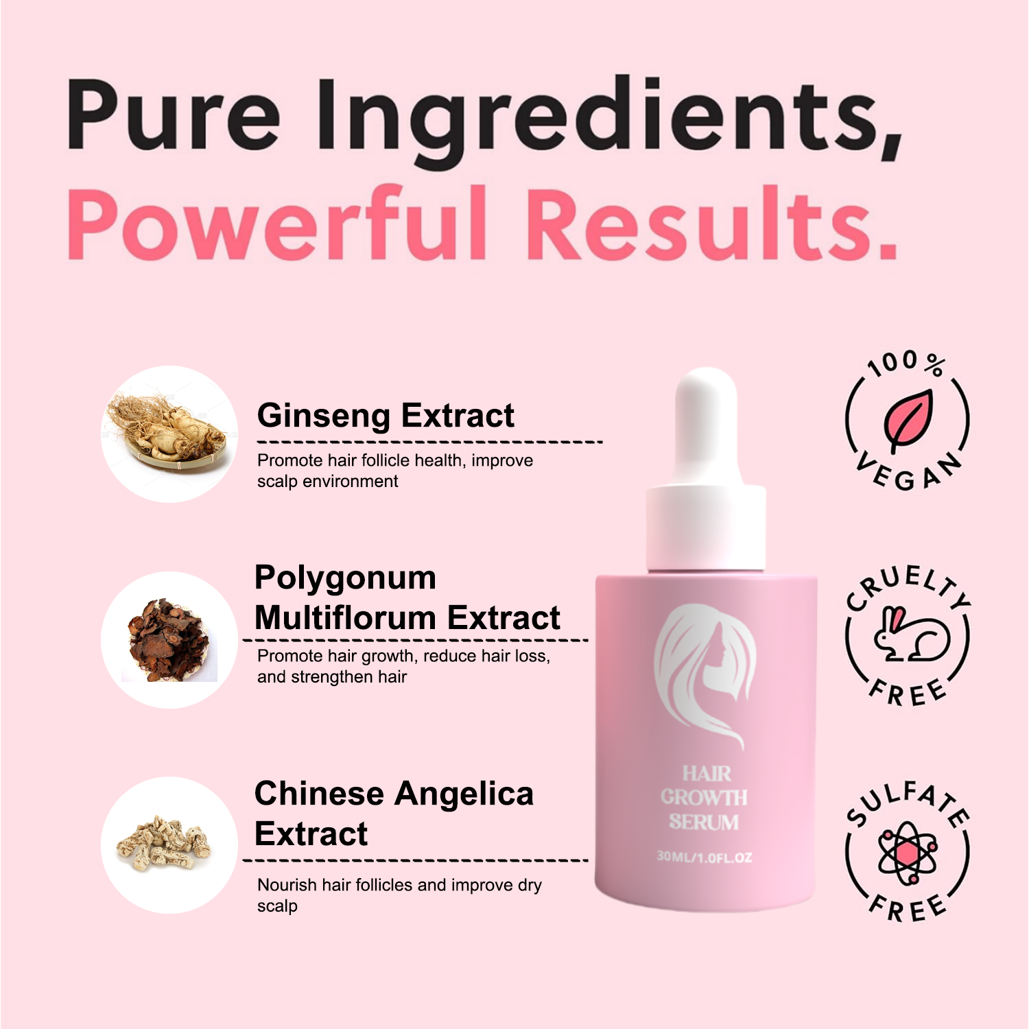 Wholesale Advanced Organic Biotin Natural Hair Serum Growth Oil Fast Hair Grow Treatment Private Label Hair Growth Serum