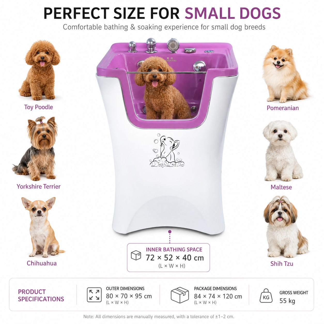 Global Supply CE Certified Heavy-Duty Acrylic Pet Grooming Spa Equipment