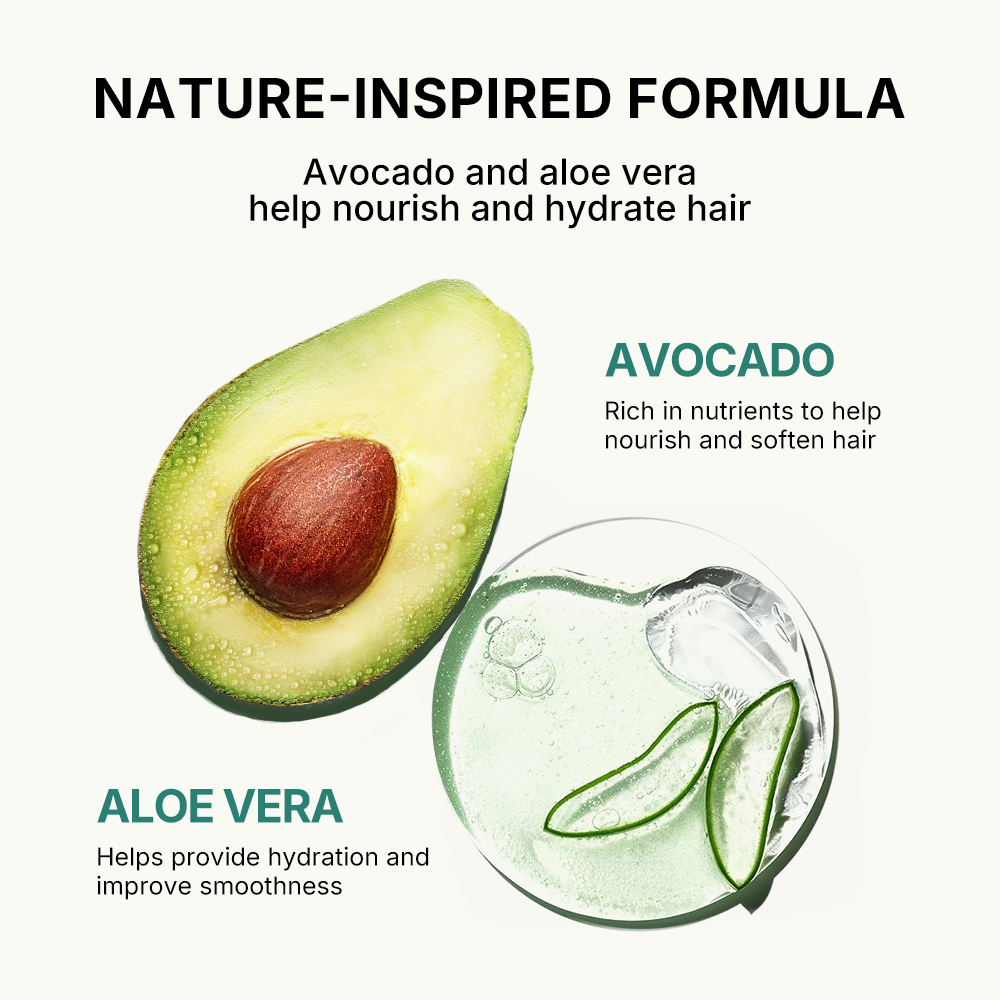 Pallamina Avocado Aloe Vera Curl Shine Shampoo And Conditioner Macadamia Jojoba Oil Curly Hair Mask Hair Care Set For Wavy Hair