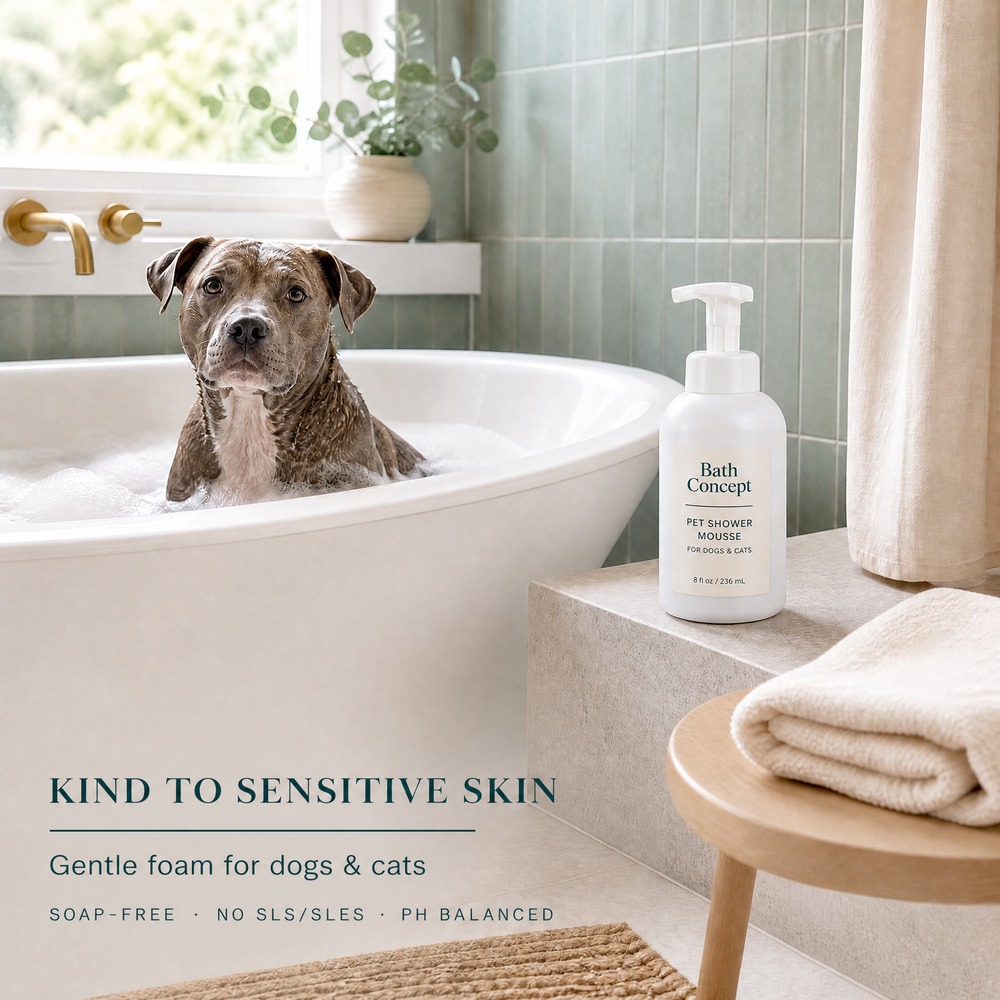 Pet Shampoo Mousse For Dogs And Cats PH Balanced Sulfate Free Sensitive Skin Colloidal Oatmeal Gentle Dog Wash Foam