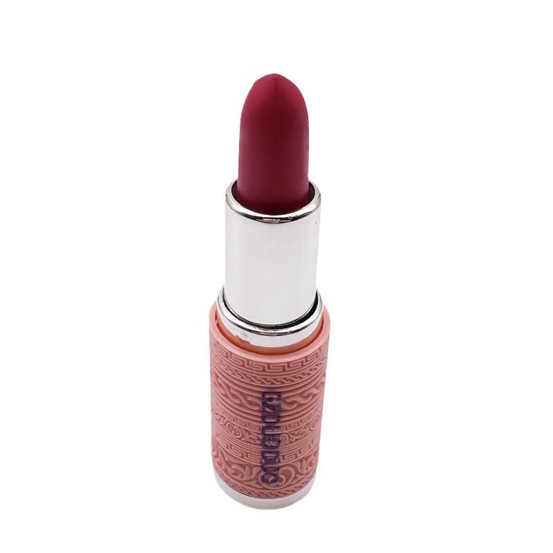 Cross-border OEM/ODM Lipstick Manufacturing Services Matte Velvet Moisturizing Lipsticks Embossed Texture Pearly Finish Custom