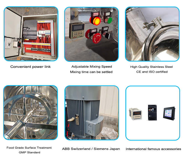 100 150 200 300 400 500 600ltr Ribbon Mixer Horizontal Ribbon Blender Mixer