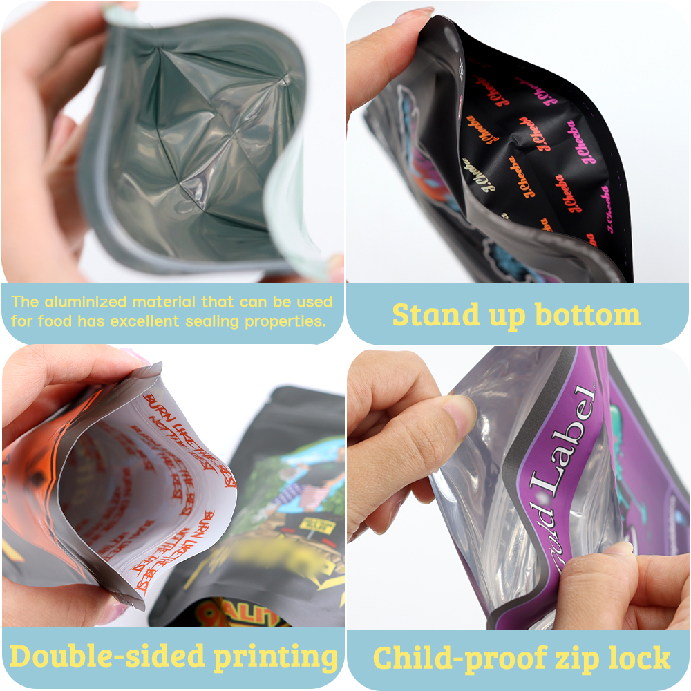 Manufacturers Custom Ziplock Mylar Pouch Digital Printing Sachet Packaging Pouch Bags with Personalized Branding
