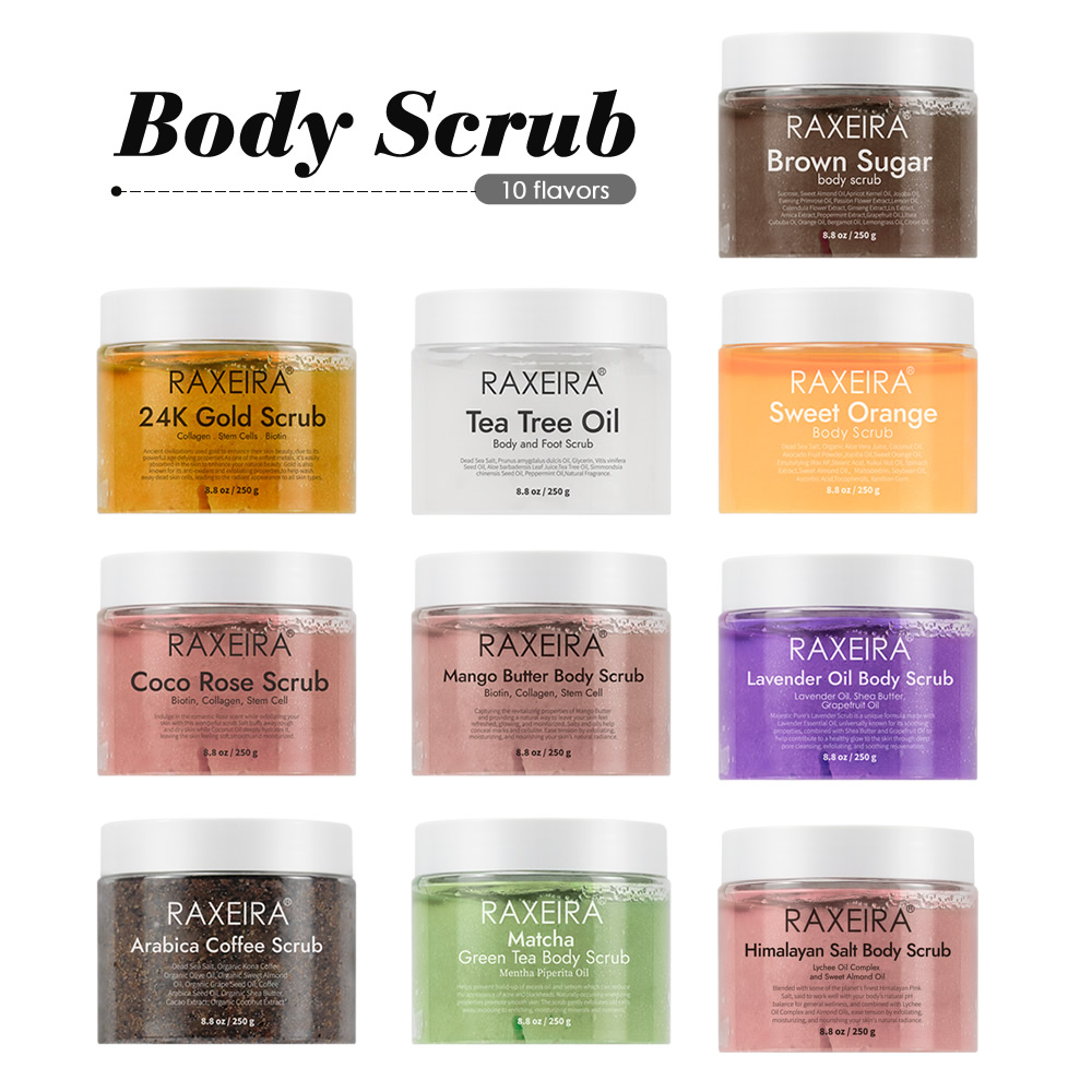 Wholesale Private Label All Natural Skin Care Exfoliating Whitening Matcha Green Tea Body Scrub 250g