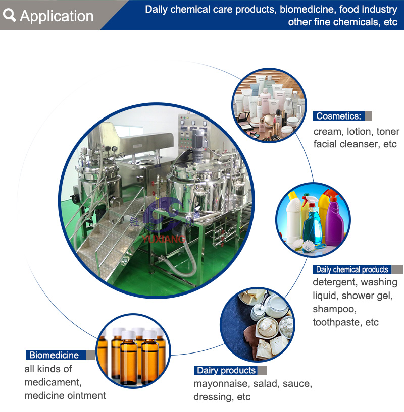 200L Cosmetic Skin Care Cream Body Lotion Making Machinery Equipment With Vacuum System High Shear Homogenizer Emulsifier Mixer