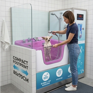 Global Supply CE Certified Heavy-Duty Acrylic Pet Grooming Spa Equipment
