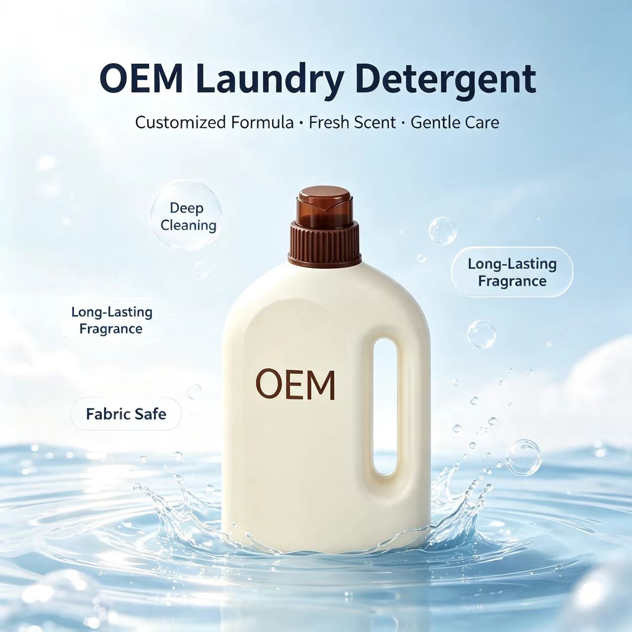 Private Label Natural Plant-Based Liquid Laundry Antibacterial Portable Formula Jasmine Scented Organic Formula for Apparel