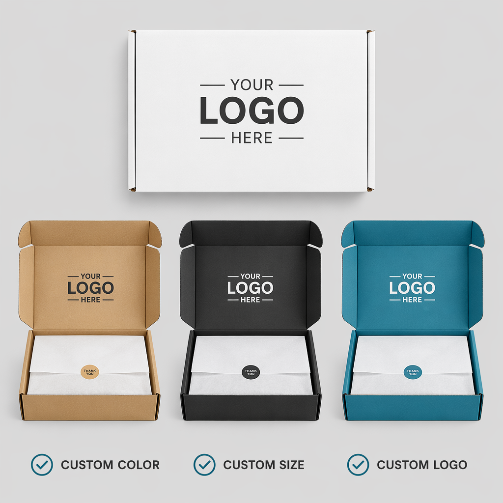 Factory Custom Eco Textured Kraft Light Blue Inner Corrugated Organic Skincare Baby Care Boutique Mailer Box
