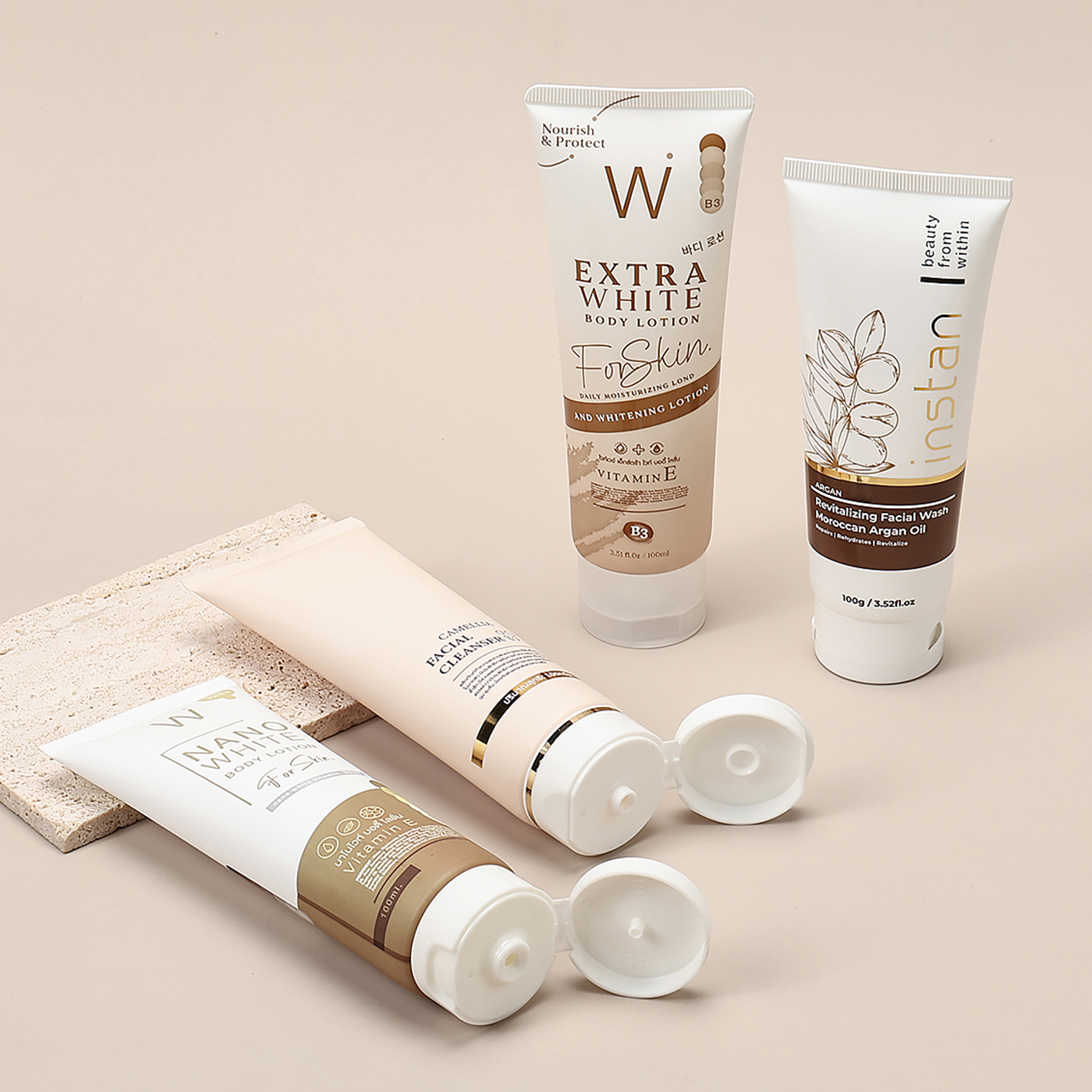 OEM&amp;ODM Body Lotion Tube for Dry Skin PBL Offset Print 200ml D50 Flip Top No Leak High Barrier BRC Container