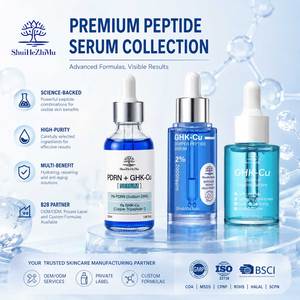 Private Label Advanced GHK-Cu Blue Copper Peptide SNAP-8 Face Serum with Hyaluronic Acid
