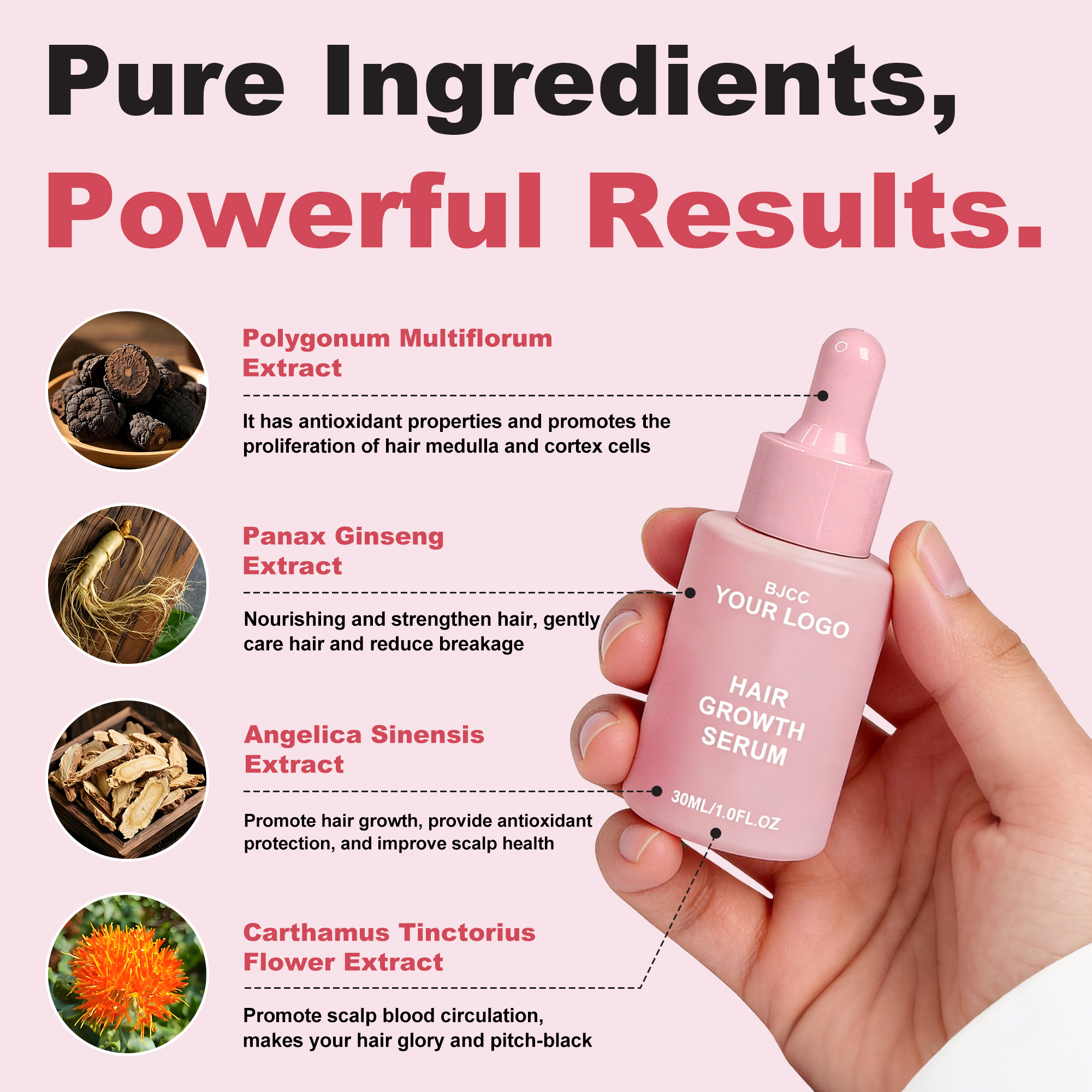 Private Label 100% Natural Organic Men Women Scalp Care Serum Wholesale Herbal Anti Hair Loss Boosting Hair Treatment Growth Oil