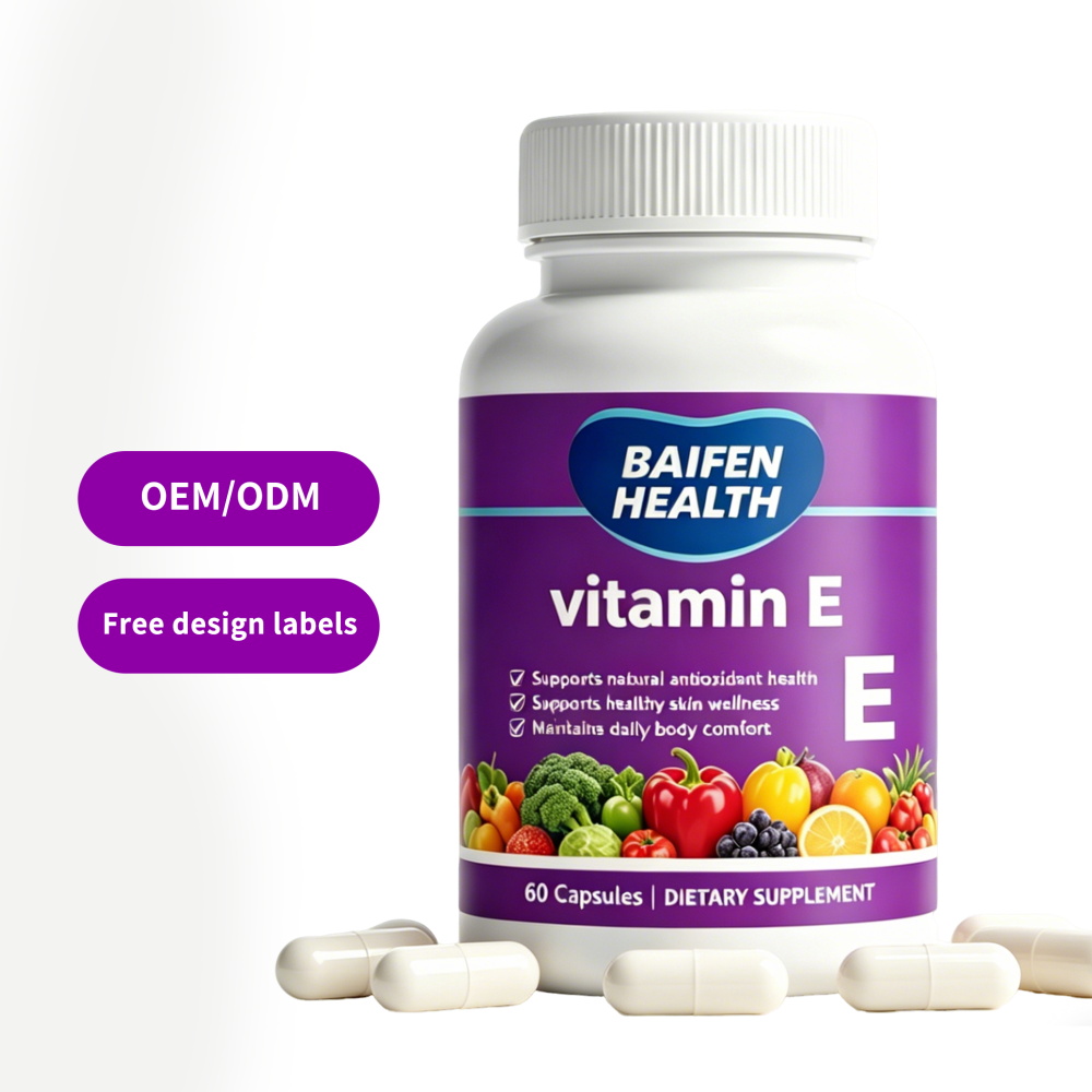 OEM/ODM Private Label Cosmetic Grade Natural Vitamin E Capsules Pure Tocopherol Raw Material for Adult Use Skincare Formulation