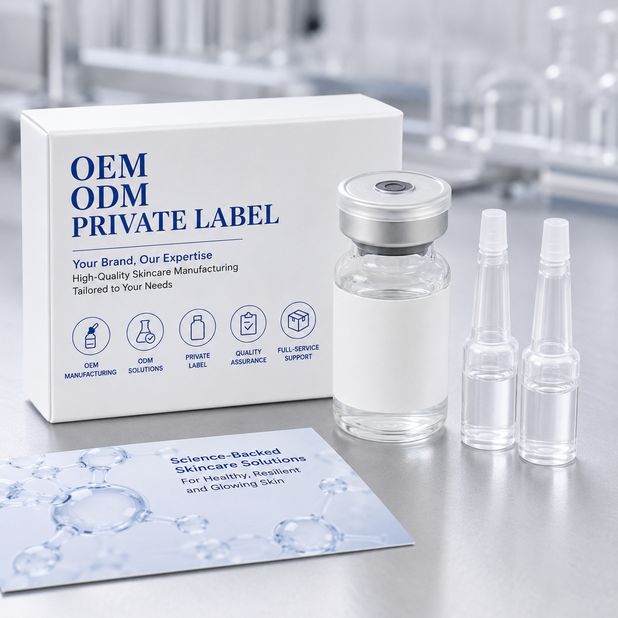 Private Label Face Skincare Serum OEM ODM Custom Formula Liquid for with Panthenol Repairing &amp; Hydrating Custom Logo