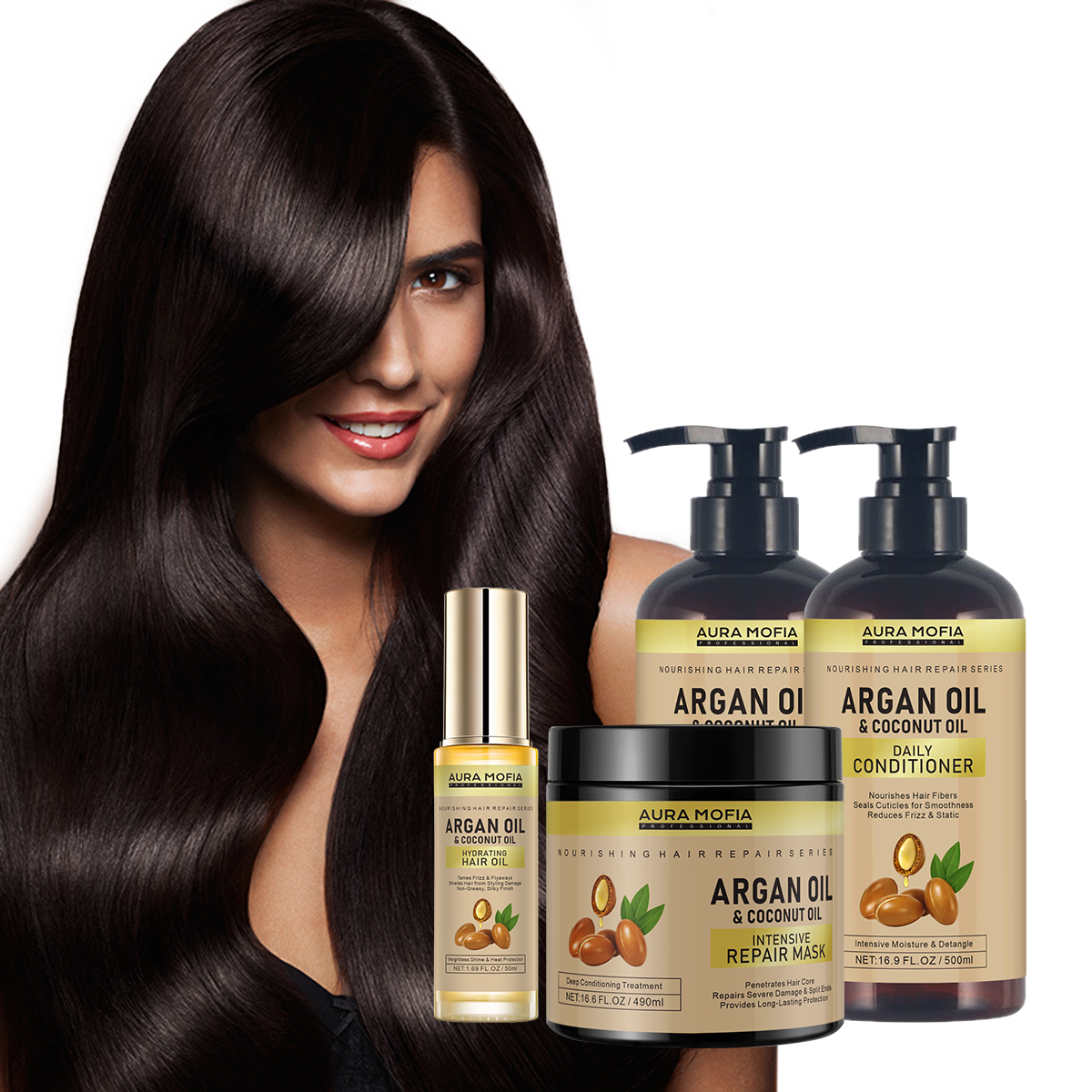 Hair Serum and Mask Detail