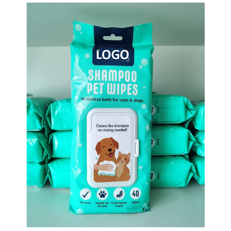 Biodegradable 100% Bamboo Nonwoven Organic Eco-Friendly Plastic-free Coconut Scented Pet Wipes for Dogs Cats Paws Body Cleaning