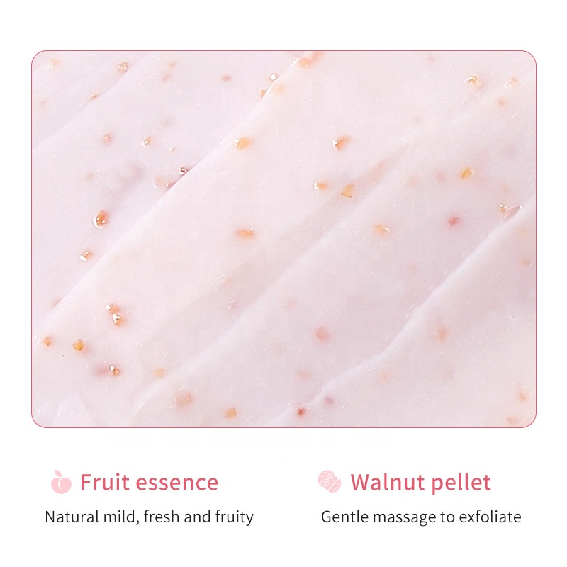 Private Label Natural Peach Fragrance Whitening Coffee Body Scrub Wholesale Organic Sugar Exfoliating Shea Body Scrub