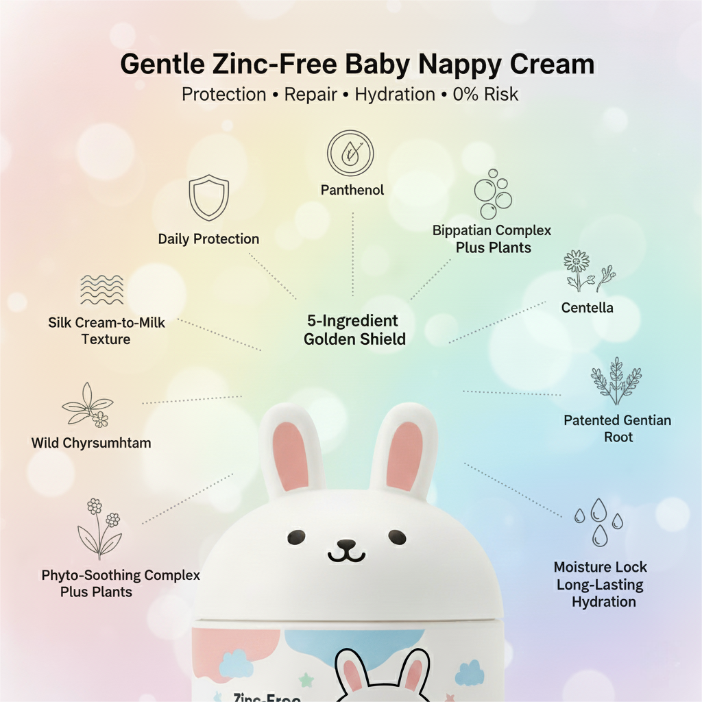 Cosmetic ODM Baby Skincare Herbal Nappy Cream Custom Logo Patented Biomimetic Vernix Panthenol Lanolin Egg Yolk Oil Made China