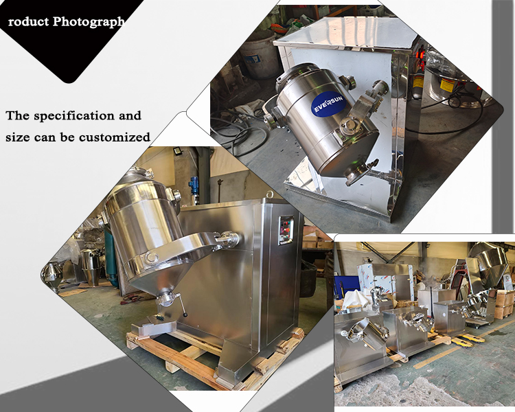 Xinxiang Hot Sale High Speed Rotary 3D Powder Mixer Food Mixers