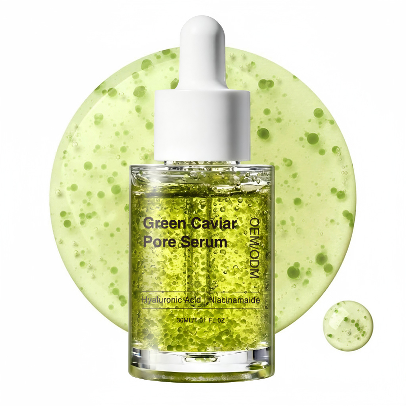 OEM Hyaluronic Acid Niacinamide Green Caviar Serum Pore Minimizer Firming Face Serum