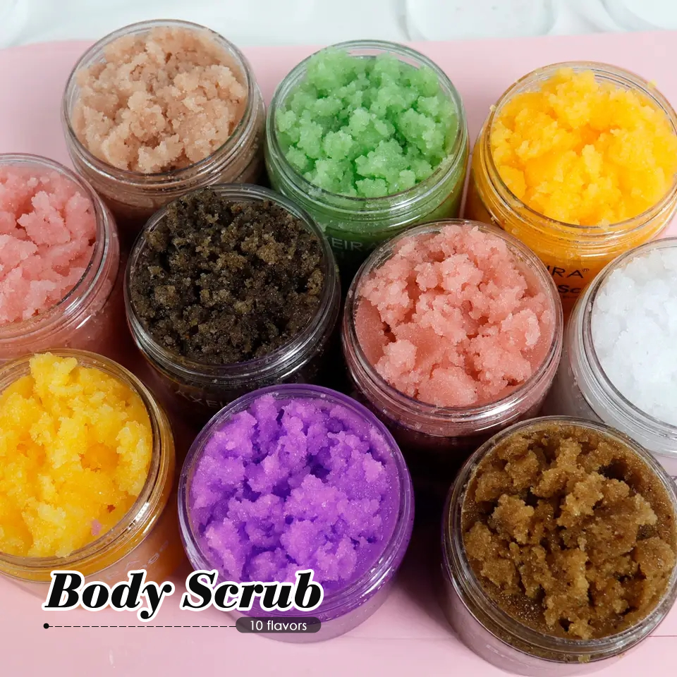 Wholesale Private Label All Natural Skin Care Exfoliating Whitening Matcha Green Tea Body Scrub 250g