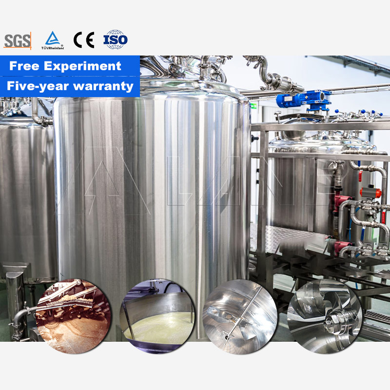 LANE Stainless Steel Mixer Tank Chemical Mixing Tank 1000L Agitator Homogenizing Blending Vessel Equipment Sanitary