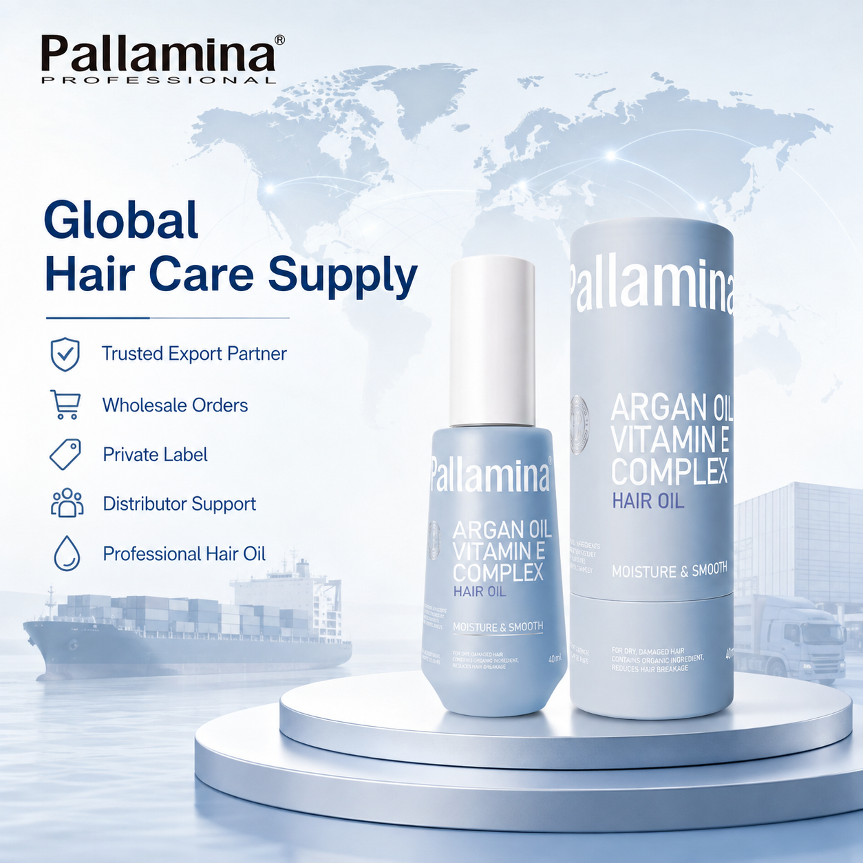 Custom Label Argan Oil Hair Treatment Serum Vitamin E Anti Breakage OEM Private Label Factory