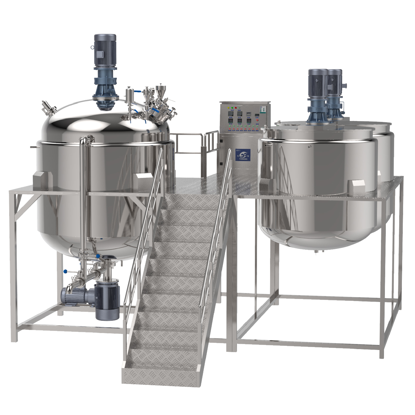 Full Production Line For Cream Lotion Ointment Cosmetics Mixing Equipment Machine