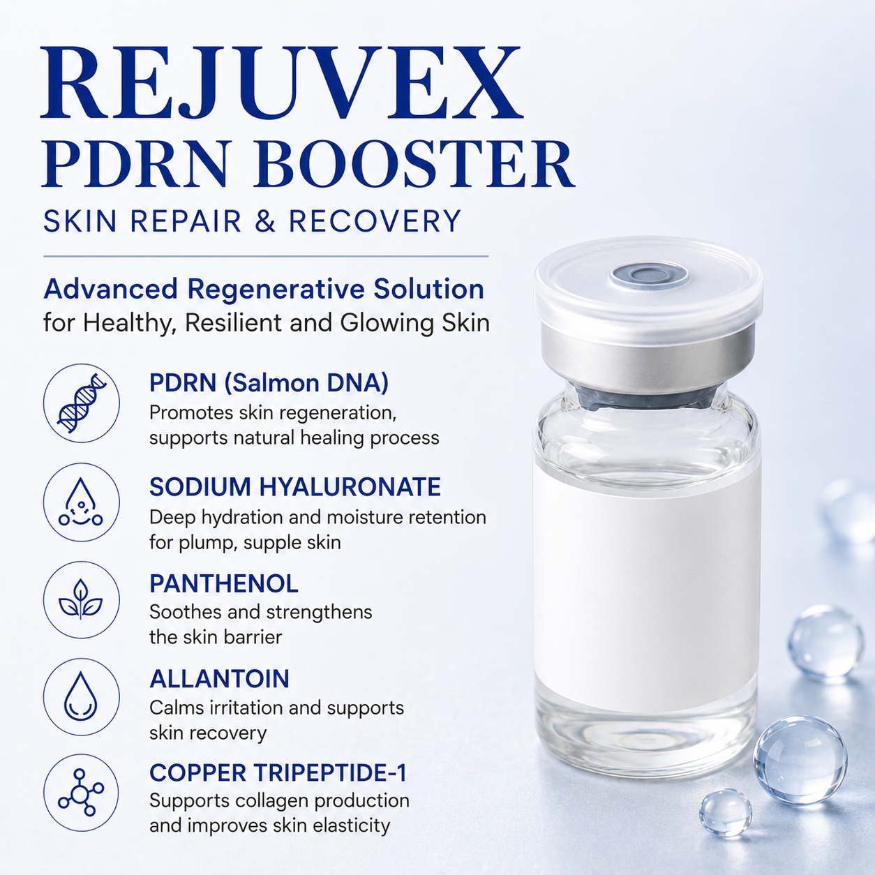 Private Label Face Skincare Serum OEM ODM Custom Formula Liquid for with Panthenol Repairing &amp; Hydrating Custom Logo