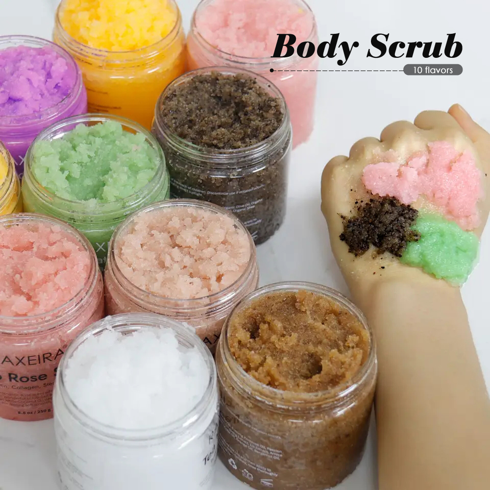 Wholesale Private Label All Natural Skin Care Exfoliating Whitening Matcha Green Tea Body Scrub 250g