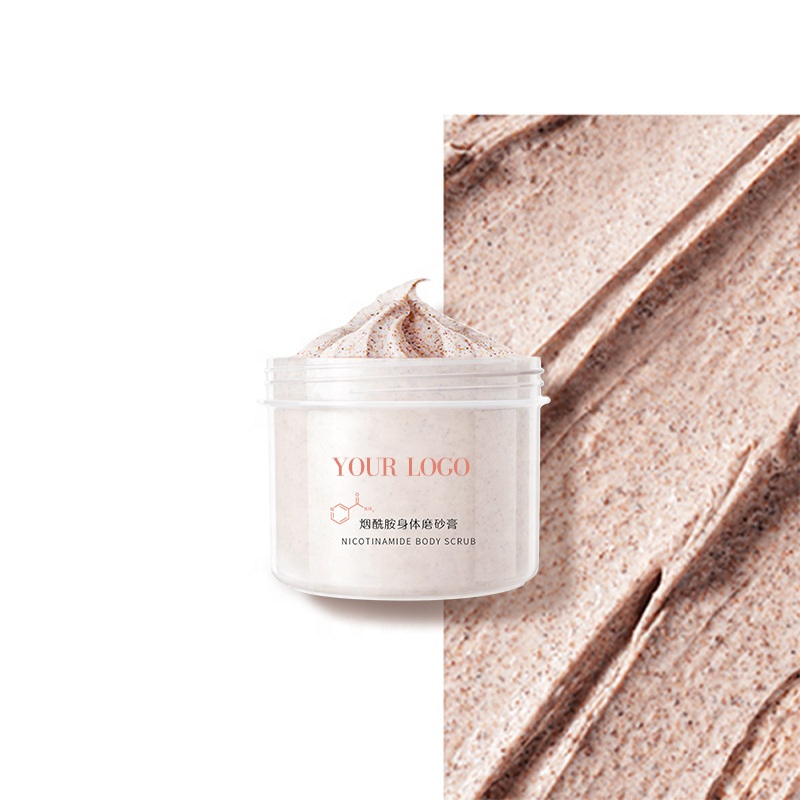 Private Label Halal Certified Vegan Shea Butter Cream Body Scrub Moisturizing Organic Exfoliating Natural Wholesale