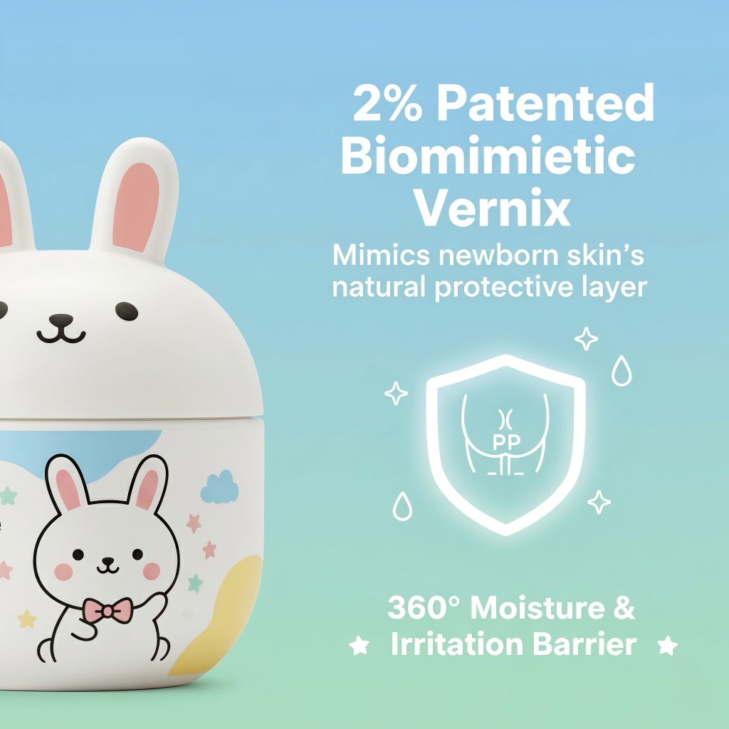 Cosmetic ODM Baby Skincare Herbal Nappy Cream Custom Logo Patented Biomimetic Vernix Panthenol Lanolin Egg Yolk Oil Made China