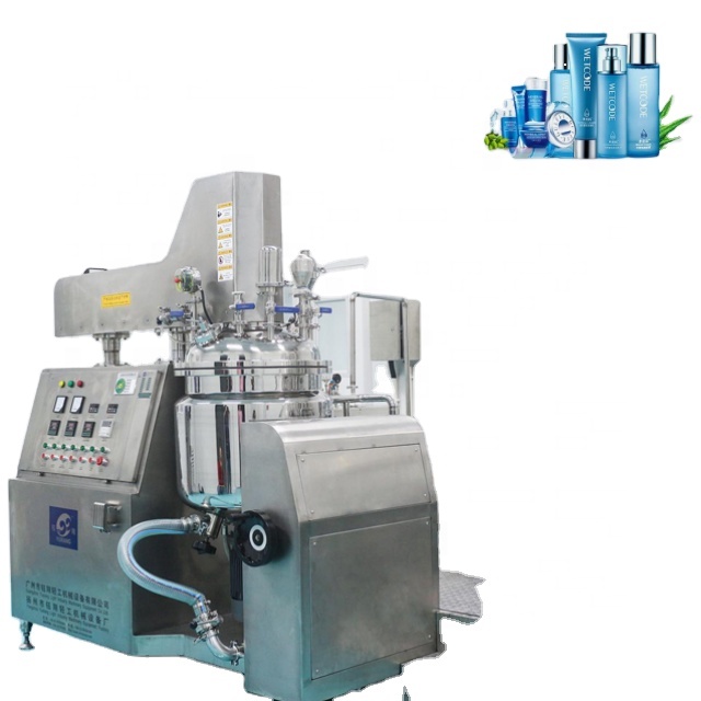 200L Cosmetic Skin Care Cream Body Lotion Making Machinery Equipment With Vacuum System High Shear Homogenizer Emulsifier Mixer