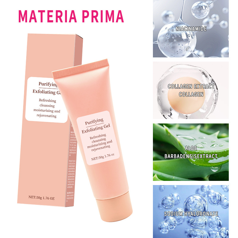 Wholesale OEM Cross-border Southeast Asia Hot Spot Exfoliating Face &amp; Body Scrub Gel 50g Box Packaging Purification