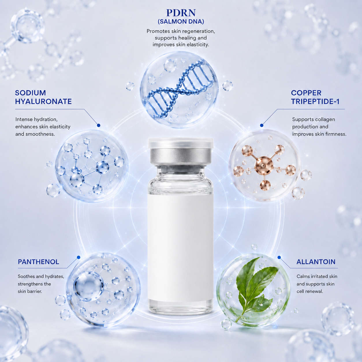 Private Label Face Skincare Serum OEM ODM Custom Formula Liquid for with Panthenol Repairing & Hydrating Custom Logo