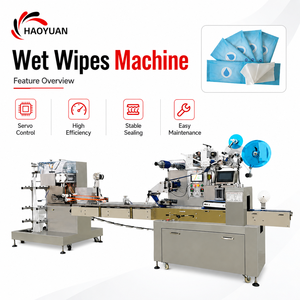 HAOYUAN JBK-260S Automatic Baby Skincare Wipes High Speed CE Certified Production Line Wet Wipes Machine