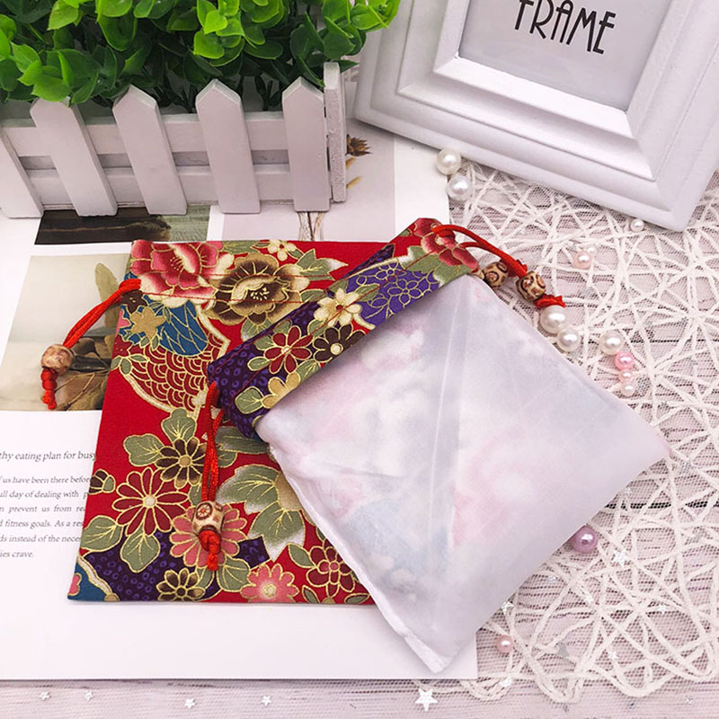 Custom logo Luxury Drawstring Bags Soft Linen Cotton Muslin Pouch with Double String Bags Baby Shoes Cosmetic Skin Care Products