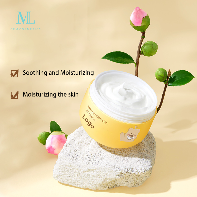 OEM ODM Baby Camellia Face Skin Care Moisturizing Oil Cream Private Label 30g Face Cream for Baby