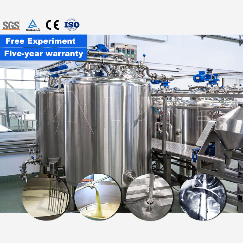 LANE Stainless Steel Mixer Tank Chemical Mixing Tank 1000L Agitator Homogenizing Blending Vessel Equipment Sanitary