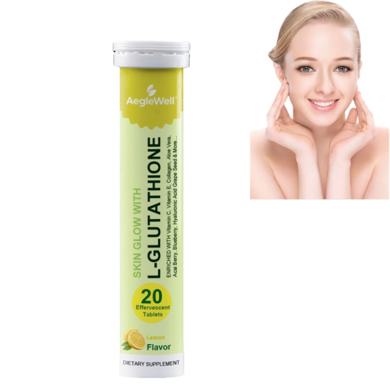Private Label L Glutathione Effervescent Tablet Lemon Flavor Skin Care Beauty Supplement 20 Tablets Custom Formula Wholesale
