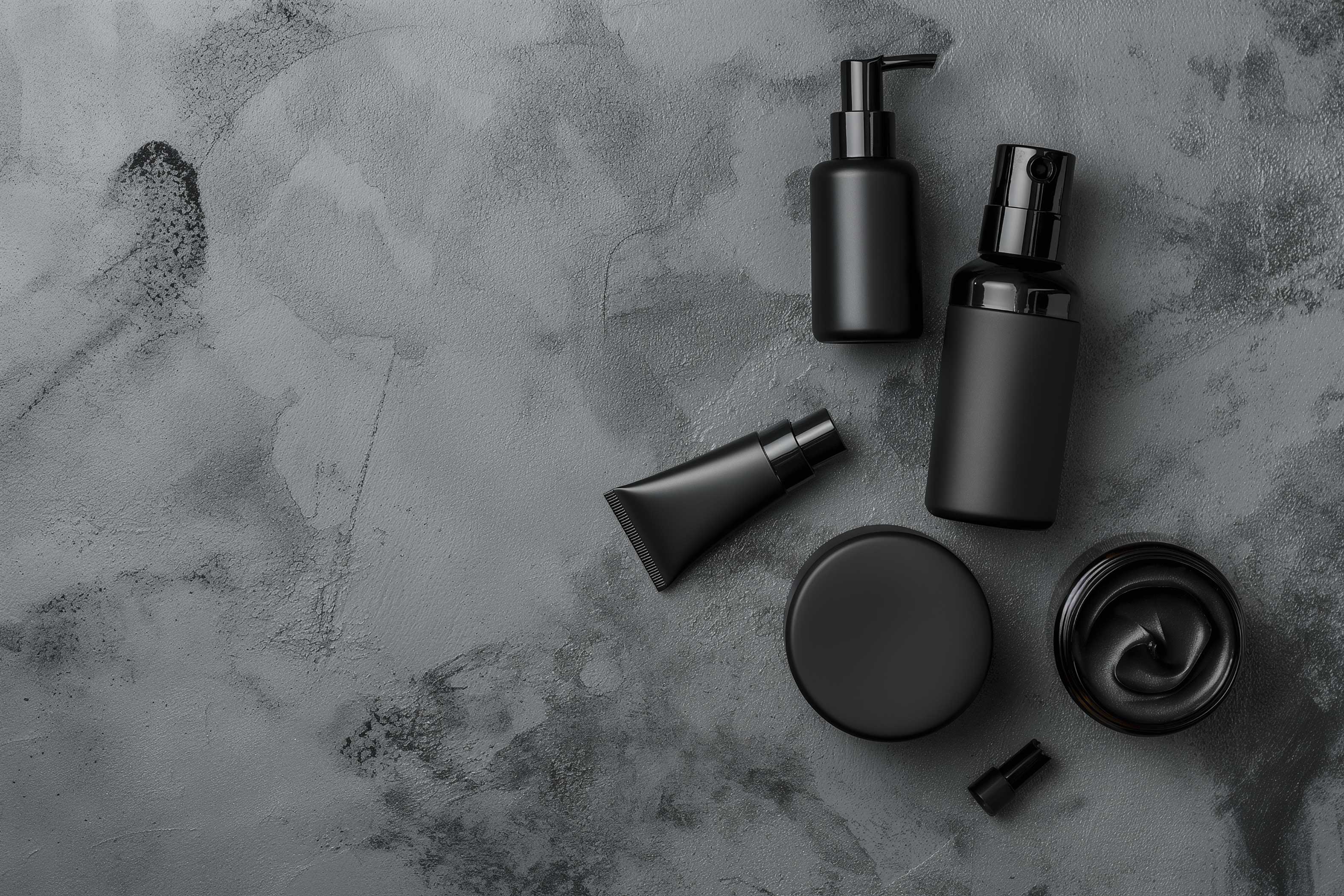 Custom private label men's skincare and grooming product assortment
