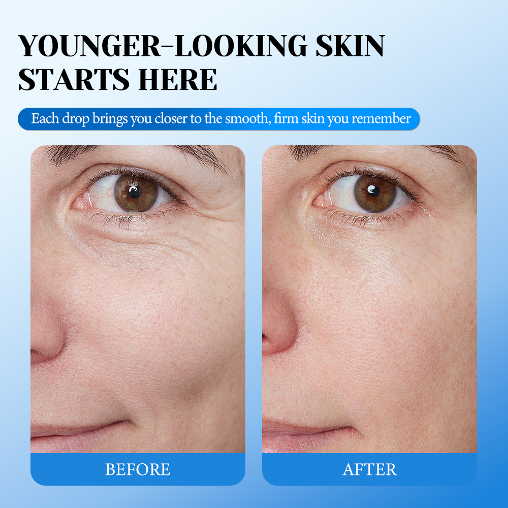 Private Label Advanced GHK-Cu Blue Copper Peptide SNAP-8 Face Serum with Hyaluronic Acid Collagen Boosting Firming Anti Aging