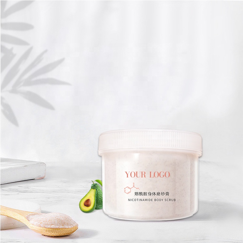 Private Label Halal Certified Vegan Shea Butter Cream Body Scrub Moisturizing Organic Exfoliating Natural Wholesale