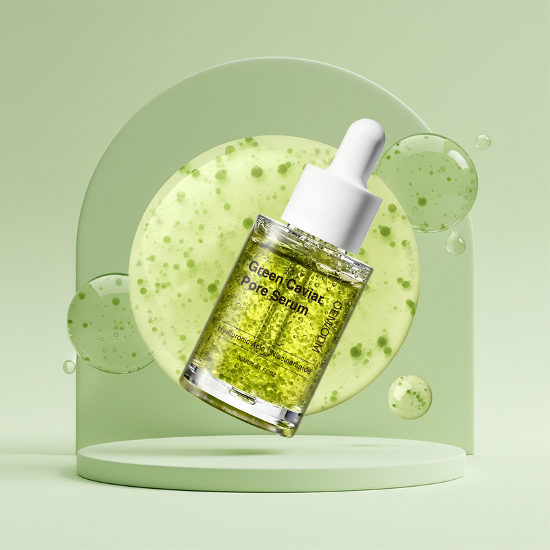 OEM Hyaluronic Acid Niacinamide Green Caviar Serum Pore Minimizer Firming Face Serum