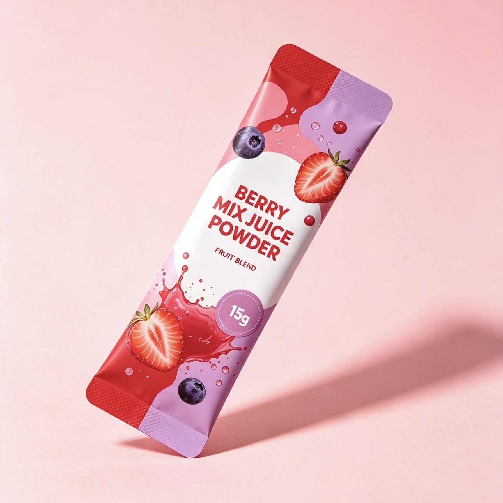 Custom Instant Fruit Beverage Powder Strip Packaging Bag Food Grade Laminated Stick Sachet Full Color Gravure Printing Service